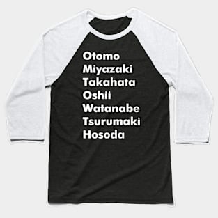 Anime Directors Baseball T-Shirt